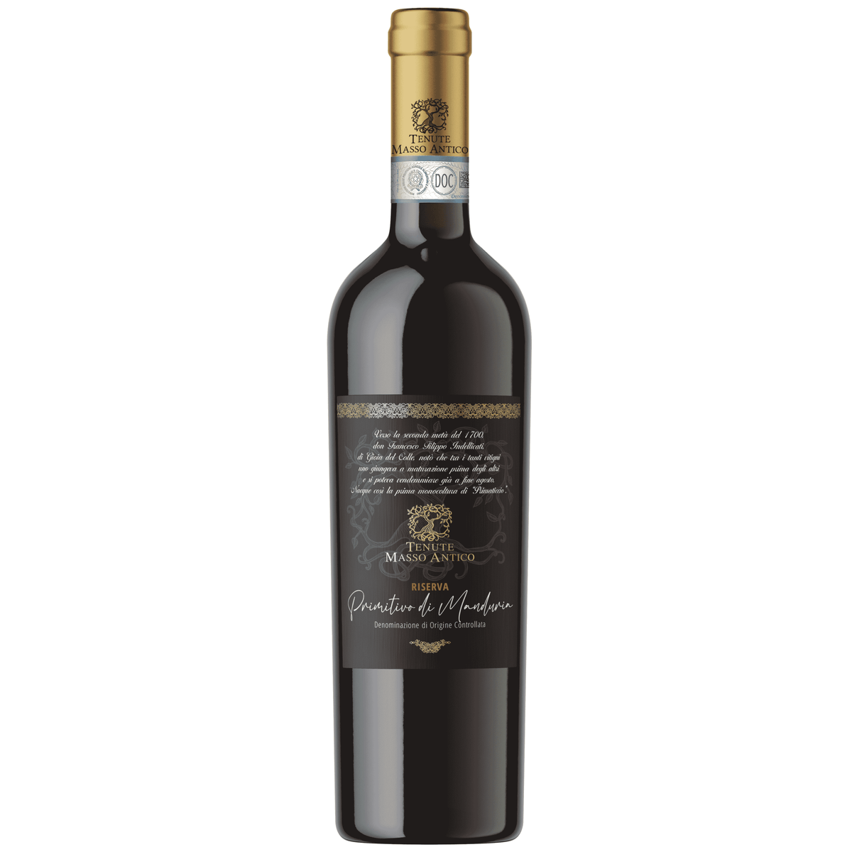 Tenute Masso Antico Primitivo di Manduria DOC Riserva punane vein